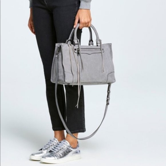 Rebecca Minkoff Regan Satchel Graphite Patchwork - Picture 4 of 4